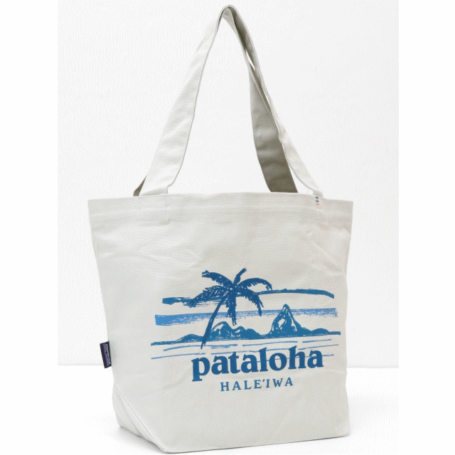 Patagonia パタゴニア【ハワイ限定・ Hawaii直輸入】Leaning Palm Mini Tote-Haleiwaトートバック・エコバック・ショッピングバッグPataloha・パタロハBLEACHED STONE/MINIのサムネイル
