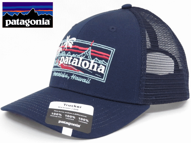 パタゴニア キャップ メンズ Patagonia パタゴニア【ハワイ限定】【Hawaii直輸入】PATALOHA SIGN TRUCKER HAT-HONOLULUキャップ・スナップバックPATALOHA パタロハCLASSIC NAVY