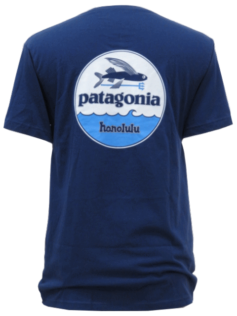 Patagonia パタゴニア【ハワイ限定・ Hawaii直輸入】M'S HAT PATCH LW COTTON T-SHIRT-HONOLULUTシャツ CLASSIC NAVYメンズ・ユニセックス サイズ：S-L