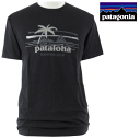 パタゴニア Patagonia パタゴニア【ハワイ限定・ Hawaii直輸入】M'S LEANING PALM LW COTTON T-SHIRT-HONOLULUTシャツ PATALOHA パタロハBLACK メンズ・ユニセックス サイズ：S-L