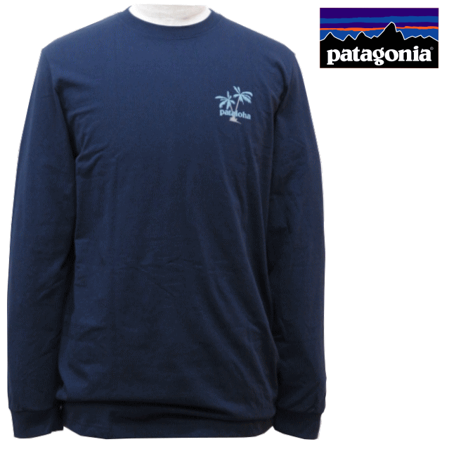 Patagonia パタゴニアpataloha パタロハ【ハワイ限定 Hawaii直輸入】【送料無料】M 039 S L/S PATALOHA SIGN RESPONSIBILL-TEE-HONOLULUロンT クルーネック TシャツCLASSIC NAVY メンズ ユニセックス サイズ：S-XL