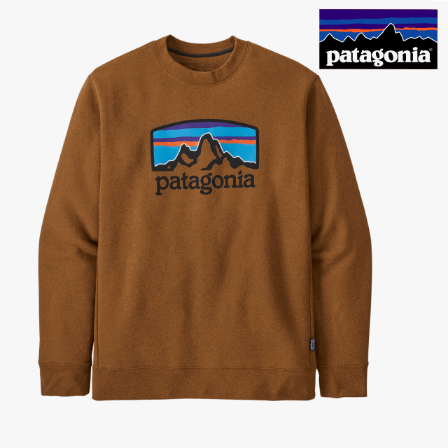 Patagonia パタゴニア【送料無料】MEN 039 S FITZ ROY HORIZONS UPRISAL CREW SWEATSHIRTトレーナー スウェット クルーネックBEAR BROWN メンズ ユニセックス サイズ：S-XL