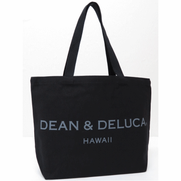 DEAN&DELUCA ディーンアンドデルーカ【ハワイ限定】【HAWAII直輸入】【送料無料】トートバック・キャンバストートLサイズ・Black