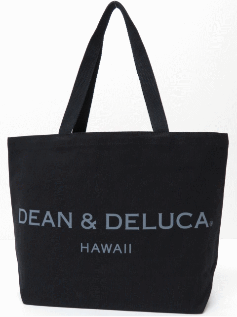 DEAN&DELUCA ディーンアンドデルーカ【ハワイ限定】【HAWAII直輸入】【送料無料】トートバック・キャンバストートLサイズ・Black
