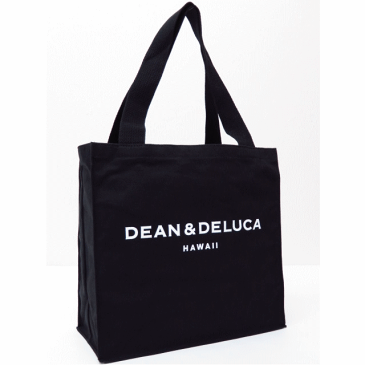 DEAN&DELUCA ディーンアンドデルーカ【ハワイ限定】【HAWAII直輸入】トートバック・ショッピングバックキャンバス地・Black