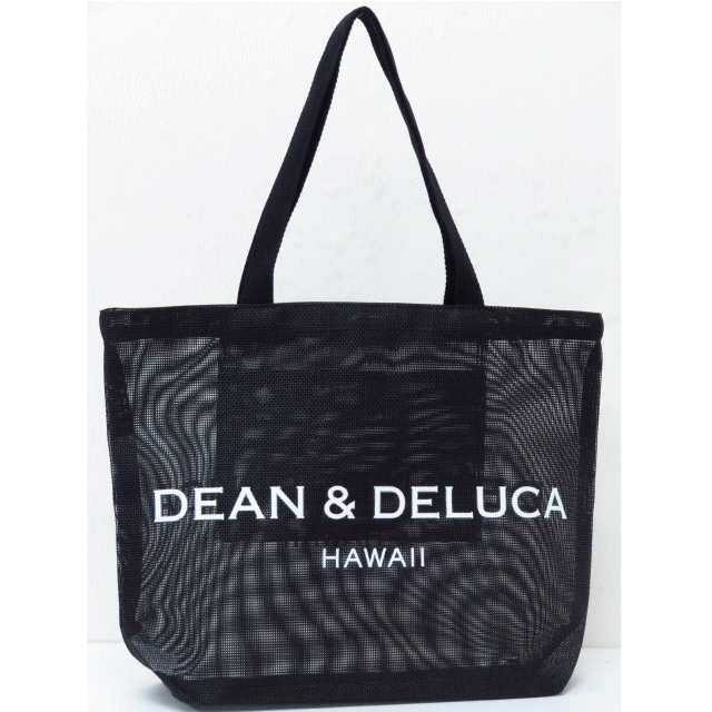 DEAN&DELUCA ディーンアンドデルーカ【ハワイ限定】【HAWAII直輸入】MESH TOTEメッシュトート トートバック メッシュLARGE・Black×White