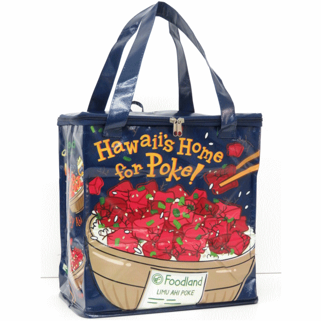 FOODLAND フードランド【ハワイ限定・Hawaii直輸入】保冷バック・エコバック・ショッピングバックNavy×Pokeのサムネイル