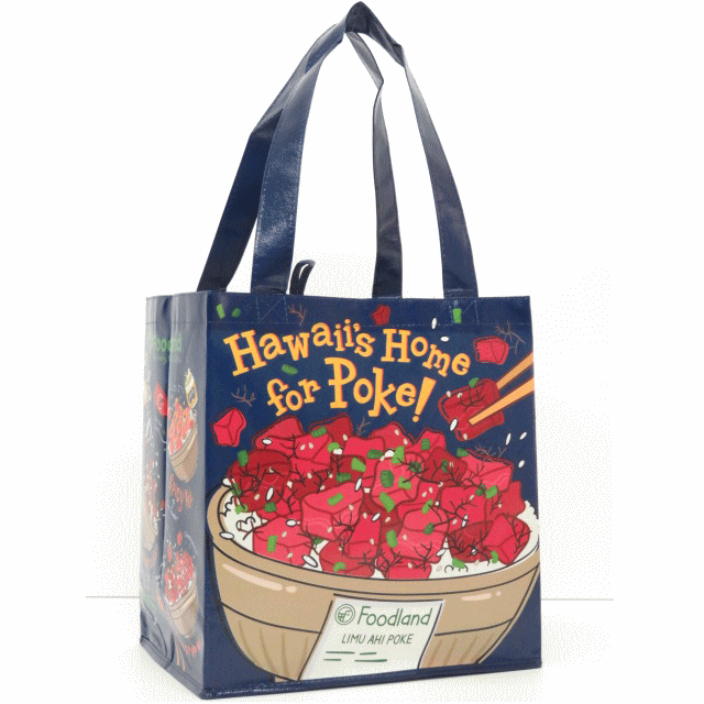 FOODLAND フードランド【ハワイ限定・Hawaii直輸入】エコバック・ショッピングバックNavy×Pokeのサムネイル