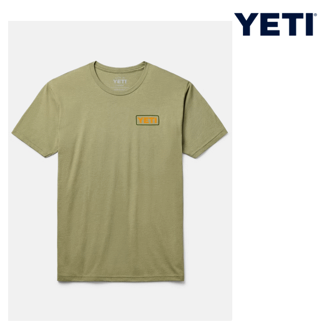 YETI イエティMOUNTAIN BADGESHORT SLEEVE T-SHIRTTシャツ LIGHT OLIVEサイズ：S-L