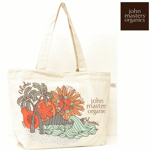 john masters organics ジョンマスターオーガニック【ハワイ限定・Hawaii直輸入】トートバック エコバックaloha Hawaii Fruits waikikiALA MOANA HAWAII