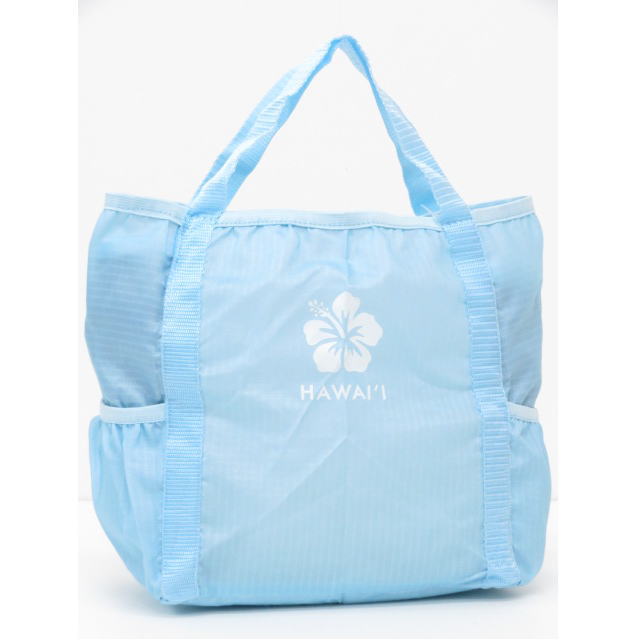 ABC STORES ABCストアAloha Totes アロハトートエコバック・ショッピングバック・折りたたみバックHibiscus-Seafoam-Blue