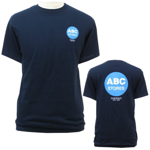 ABC STORES ABCストアCrew Neck Tee-ABC Classic NavyTシャツ・メンズ・ユニセックスサイズ：S-XL Navy