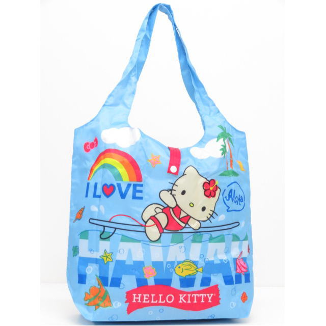 ABC STORES ABCストア【ハワイ限定】【HAWAII直輸入】Hello Kitty Hawaii Foldable Toteエコバック・ショッピングバック・折りたたみバックOcean サンリオ ハローキティ【返品交換不可】のサムネイル