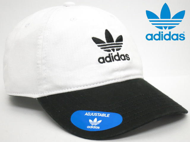 【楽天スーパーSALE】adidas Originals アディダス　オリジナルス【キャップ】【帽子】【海外限定】【即日発送】ORIGINALS RELAXED STRAPBACKTREFOIL・White/Black【返品交換不可】