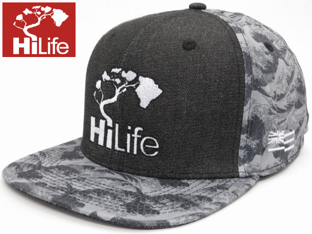 楽天21 Twenty-One【タイムセール・70％OFF】HiLife【ハイライフ】【Hawaii発】【ハワイ直輸入】【キャップ】帽子BASIC LOGO SnapbackJapanese WaveBlack/Grey/White【返品交換不可】