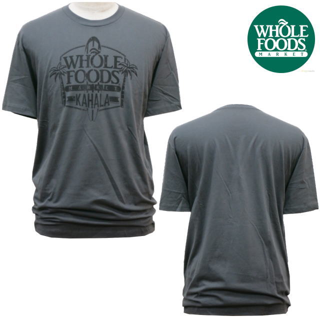 楽天21 Twenty-One【ハワイ限定】【HAWAII直輸入】【Whole Foods Market】【ホールフーズマーケット】TAG ALOHA CO・KAHALA Organic Cottonグレー・メンズ・ユニセックスTシャツ・サイズ：L