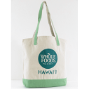 ホールフーズ・マーケット エコバッグ 【ハワイ限定】【HAWAII直輸入】【Whole Foods Market】【ホールフーズマーケット】トートバッグ・エコバッグ・ショッピングバッグNatural×Light Green×パイナップル【返品交換不可】