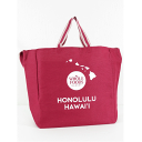 【ハワイ限定】【HAWAII直輸入】【Whole Foods Market】【ホールフーズマーケット】 トートバッグ エコバッグ ショッピングバッグRed×HONOLULU【返品交換不可】