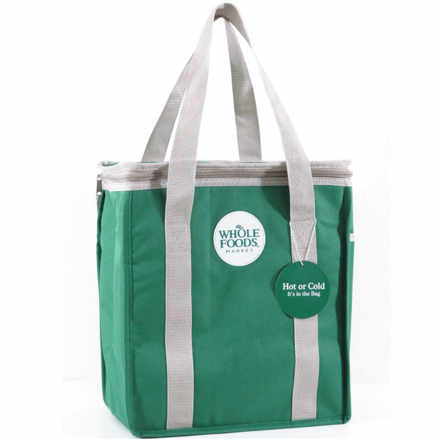 Whole Foods Marketホールフーズマーケット【ハワイ・HAWAII直輸入】保冷温バック・トートバッグ・エコバッグ・ショッピングバッグGreen/Gray【返品交換不可】のサムネイル
