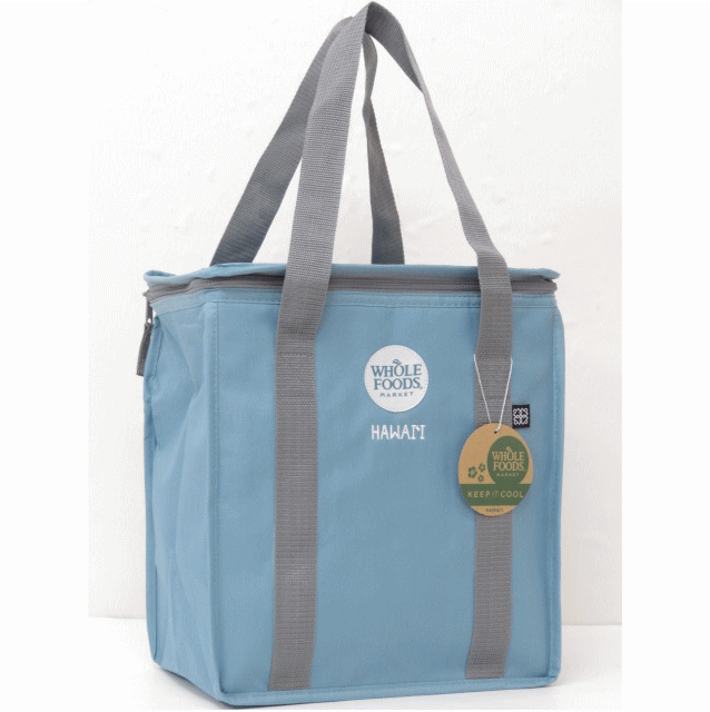 【ハワイ限定】【HAWAII直輸入】【Whole Foods Market】【ホールフーズマーケット】保冷バック・トートバッグ・エコバッグ・ショッピングバッグBlue/Gray【返品交換不可】のサムネイル