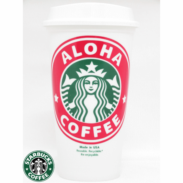 STARBUCKS スターバックス【ハワイ直輸入】【HAWAII限定】Reusable Plastic Tumblerリユーザブル プラスチック タンブラー アロハALOHA REDGrande 16floz/473ml【返品交換不可】のサムネイル