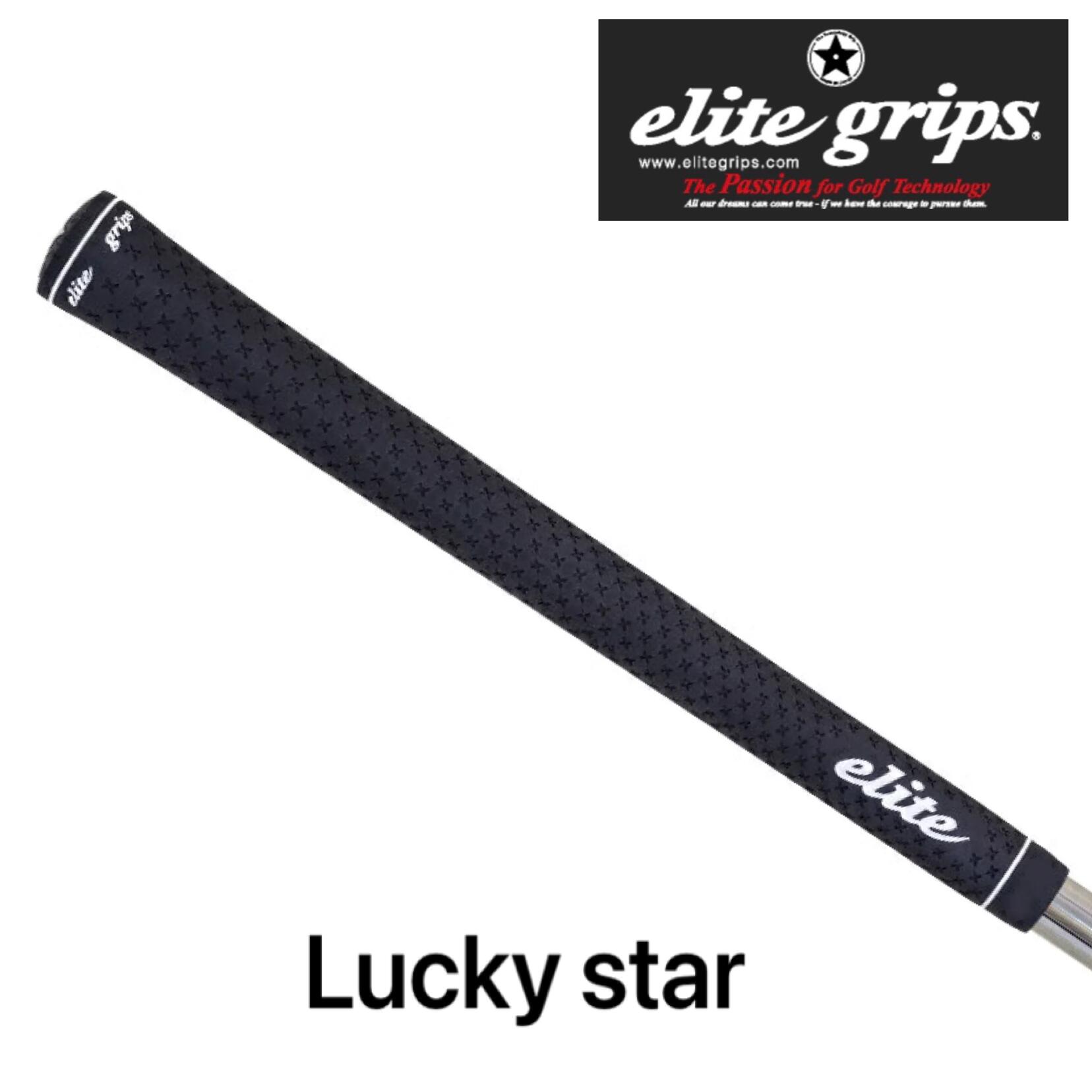 【送料無料】10本セット elite grips Lucky star エリート グリップ ラッキースター ブラック M60 M58 ドライバー ウッド アイアン ウェッジ ※10本までメール便対応可