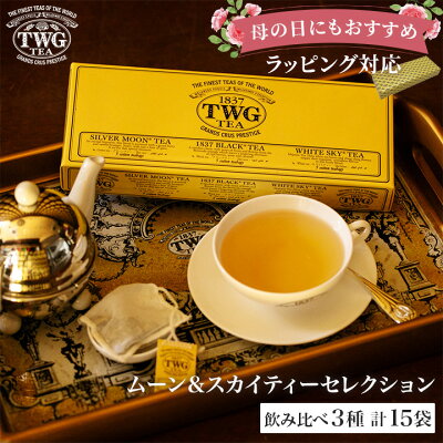 【TWG Tea 公式】ムーン&スカイティーセレクション アソート 紅茶 ティーバッグ 飲み比べ 個包装 ブラックティー 緑茶 白茶 ティーバッグ ギフト 贈答 おすすめ 人気 お歳暮 お中元 プレゼント 母の日 花以外 高級 手土産 茶葉 おしゃれ
