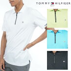 【クリアランス50％OFF】THキューブエンボス ジップアップシャツ メンズ トミーヒルフィガー THMA343 ゴルフウェア ウエア ウェアー トップス シャツ 半袖
