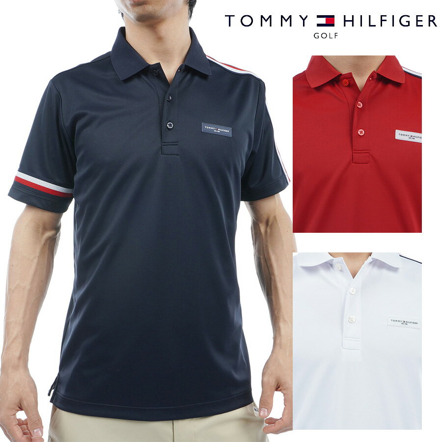 【クリアランス】【月間優良ショップ受賞】 シグネチャーストライプ 半袖ポロシャツ トミーヒルフィガーTHMA415 ゴルフウェア ウエア ウェアー トップス シャツ 半袖