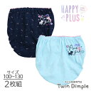 ネコガーリーショーツ 2枚組 100/110/120/130(0044)綿100% ジュニア 女児 パンツ メール便OK