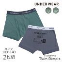 バーコードロゴ柄ボクサー 2枚組 100/110/120/130/140 綿100% キッズパンツ ボクサーブリーフ 男の子 男児 くすみ (4028)
