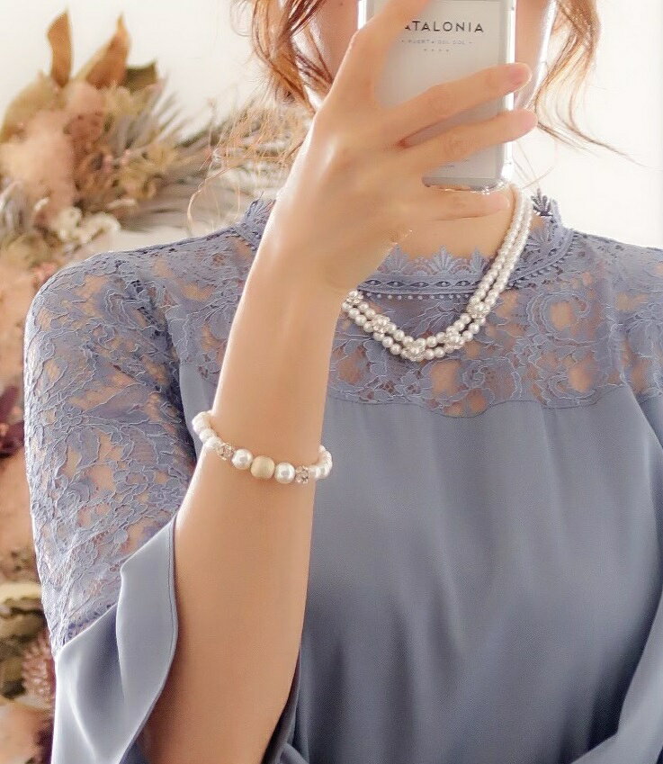 結婚式 ネックレス お呼ばれ アクセサリー セット可能 パーティー パール パールネ...