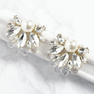 イヤリング ピアス 結婚式 パール アクセサリー パーティー レディース シャルムイヤリング 耳飾り フォーマル ウェディング シンプル ボリューム お呼ばれ