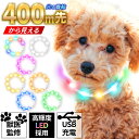 【獣医師監修】Qbit 光る LED 首輪【400m先から見える】充電式 選べる7カラー 犬 猫 ペット USB 発光 事故防止 散歩 最大50cm サイズ調整...