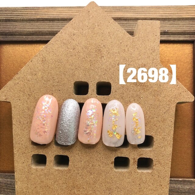 上品 カジュアル オフィス 可愛い かわいい トレンド ショート ロング 短い爪 お洒落 キラキラ ネイルチップ つけ爪 ネイル デザインネイル オーダメイド オーダーチップ オーダーネイル ハンドメイド 10本セット 送料無料 両面テープ付き【2698】