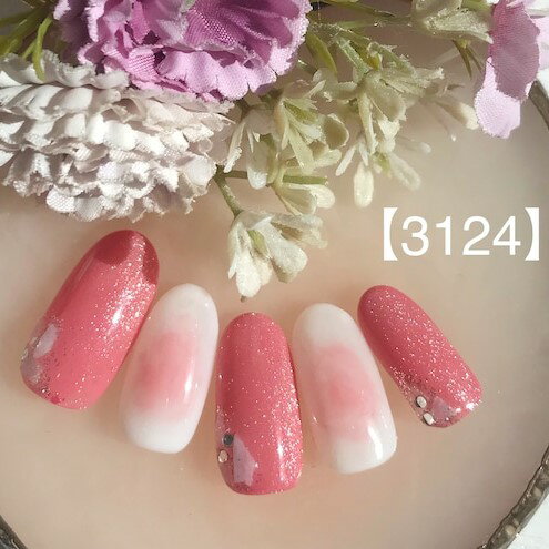 上品 カジュアル 可愛い かわいい クール トレンド ショート ロング 短い爪 お洒落 キラキラ ネイルチップ つけ爪 ネイル デザインネイル オーダメイド オーダーチップ オーダーネイル ハンドメイド 10本セット 送料無料 両面テープ付き【3124】