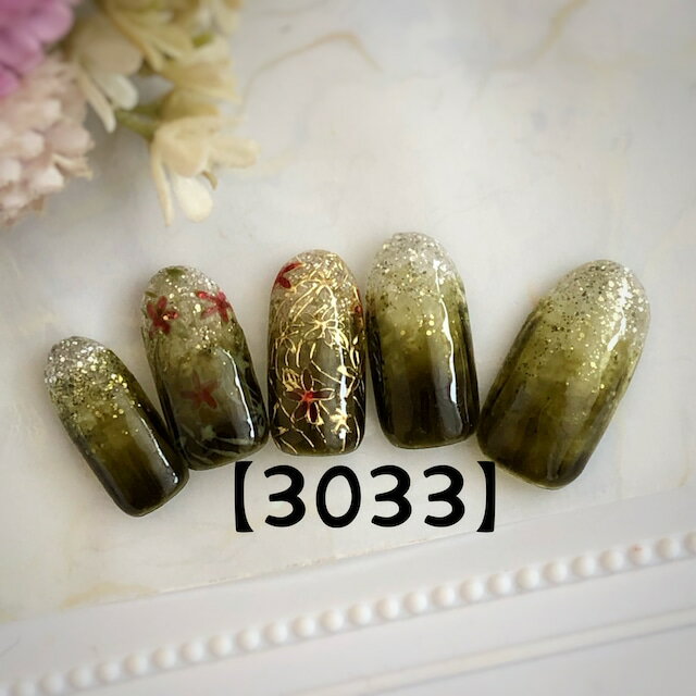 上品 カジュアル クール トレンド ロング 短い爪 お洒落 キラキラ ネイルチップ つけ爪 ネイル デザインネイル オーダメイド オーダーチップ オーダーネイル ハンドメイド 10本セット 送料無料 両面テープ付き【3033】