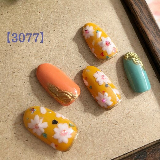 上品 カジュアル オフィス 可愛い かわいい クール トレンド ロング 短い爪 お洒落 キラキラ ネイルチップ つけ爪 ネイル デザインネイル オーダメイド オーダーチップ オーダーネイル ハンドメイド 10本セット 送料無料 両面テープ付き【3077】