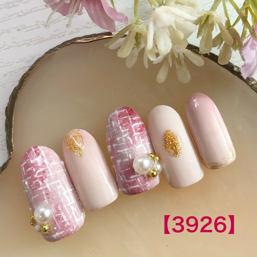 上品 カジュアル 可愛い かわいい カワイイ ブライダル ピンク ショート ロング 短い爪 お洒落 ラメ キラキラ ネイルチップ つけ爪 ネイル デザインネイル オーダメイド オーダーチップ オーダーネイル ハンドメイド 10本セット 送料無料 両面テープ付き【3926】