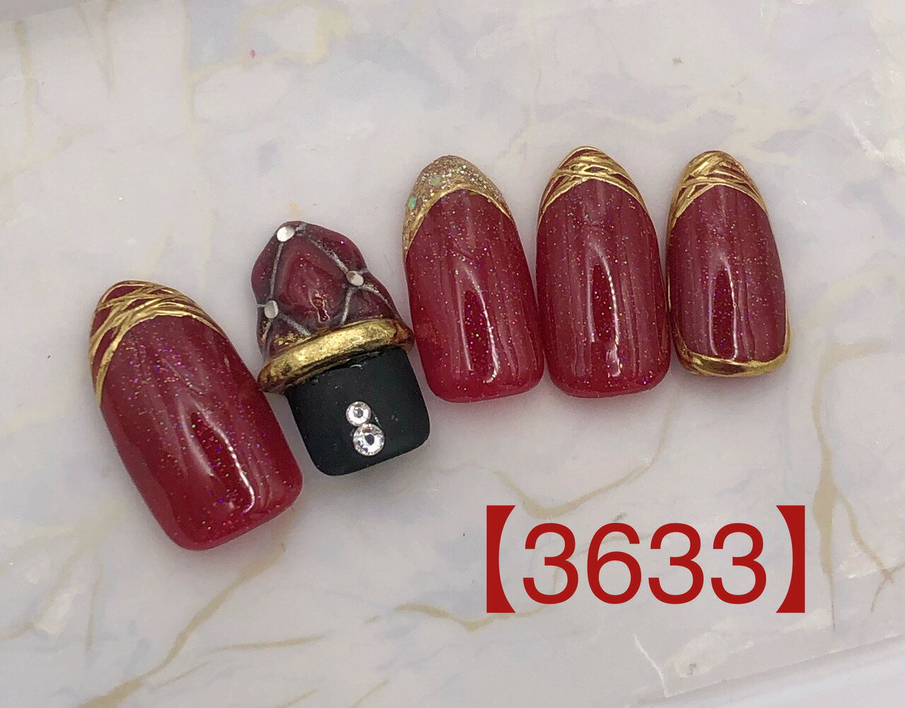 上品 可愛い かわいい クール ショート ロング 短い爪 お洒落 キラキラ ネイルチップ つけ爪 ネイル デザインネイル オーダメイド オーダーチップ オーダーネイル ハンドメイド 10本セット 送料無料 両面テープ付き【3633】