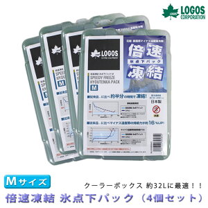 送料無料 ロゴス 倍速凍結氷点下パック(Mサイズ 4個セット)LOGOS 保冷 保冷剤 おすすめ クーラーバッグ クーラーボックス 釣り 氷 夏 イベント フェス キャンピング ツーリング レジャー ピクニック キャンプ アウトドア R16AG019