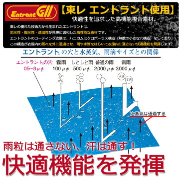 送料無料 エントラント レインコート（全2色）男女兼用 高機能 防水 撥水 軽量 レインウェア 自転車 バイク レインスーツ 梅雨 カッパ 雨具 アウトドア エントラントレインコート ピンク ネイビー 耐水 透湿