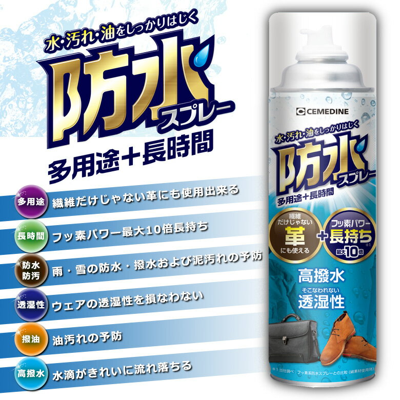 水・汚れ・油をしっかりはじく 防水スプレー 多用途+長時間 294ml フッ素 タイプ除菌 消臭 大容量 長時間 靴 皮革 スウェード 合皮 綿 ウール ナイロン ポリエステル アクリル 通勤 通学 皮 革 手袋 レイン 五月雨 2