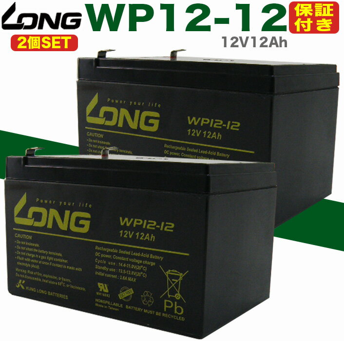 【保証書付き】2個セット UPS・溶接機 等（12V12Ah）WP12-12 バッテリー 互換: NPH12-12 RE11-12 PE12V12F2/Z GP12120 HF12-12 HV12-12 LC-PA1212 12SSP12 PT1212 LC-RA1212 6-DZM-10 6-DZM-12