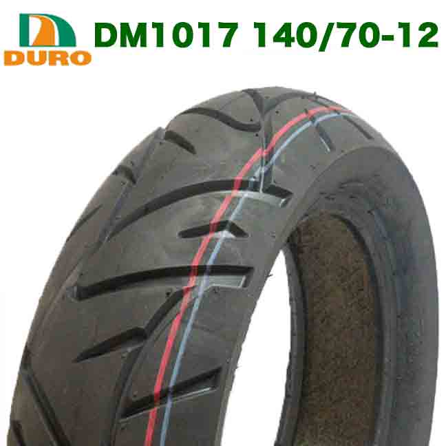 DUROタイヤ DM1017 140/70-12 65P 適合車種: マジェスティ YP250 ( SG20J ) , G-Dink250i ( SP50BA ) ダンロップ OEM リアタイヤ 後輪 バイク デューロ ラグ 型 パターン