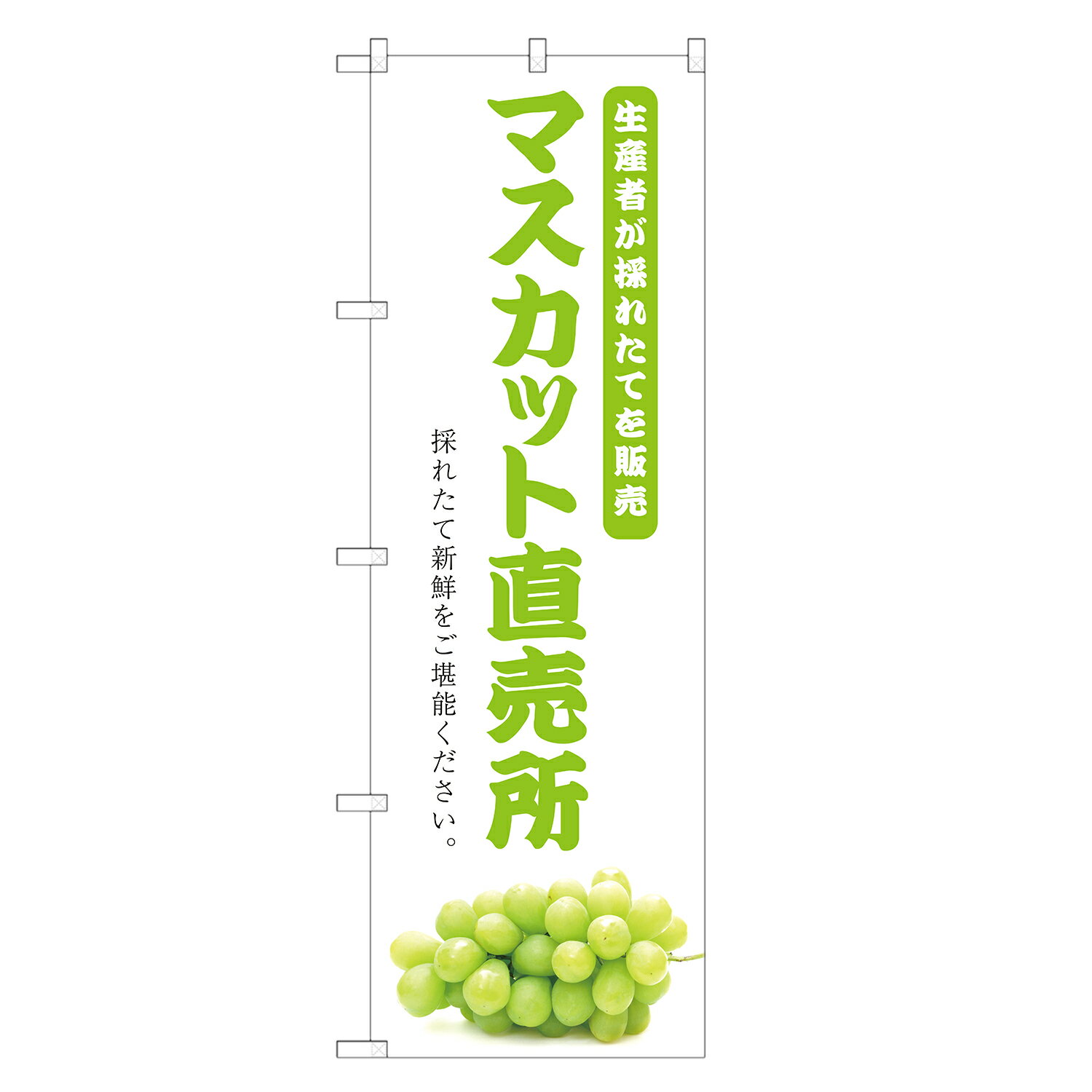 のぼり旗 マスカット 直売所 のぼり | ブドウ 葡萄 果物 フルーツ | 四方三巻縫製 F24-0341C