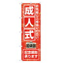 のぼり旗 成人式 記念撮影承ります のぼり 四方三巻縫製 S21-0004B
