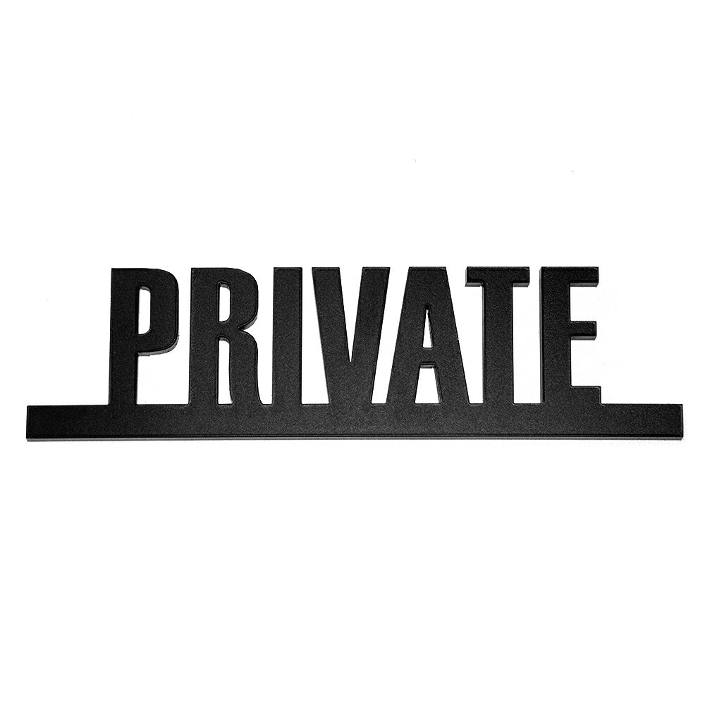 プライベート サイン ドアプレート PRIVATE | 艶消しブラック | ルーム プレート