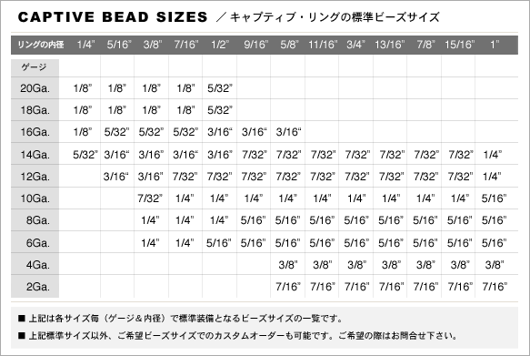 14Ga. ステンレス製 キャプティブリング & ビーズ ANATOMETAL / アナトメタル / ボディピアス / 14g【正規直輸入品】