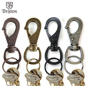 キーリング ブリクストン BRIXTON キーチェーン キーホルダー SCROLL KEY CLIP キークリップ カラビナ 金具 キーホルダー 金具 サーフィン スケボー かっこいい プレゼント